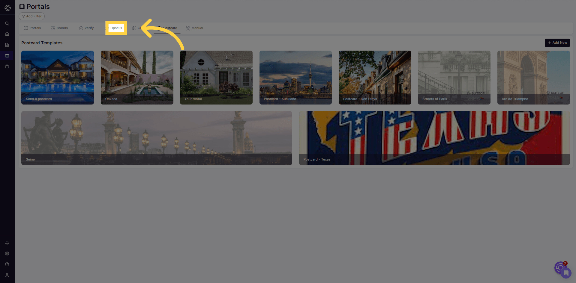 Select Upsells Tab